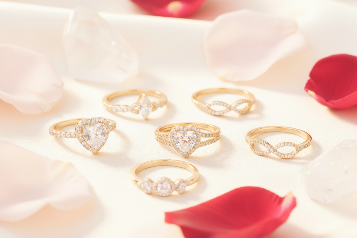 Anillos blanco rosa