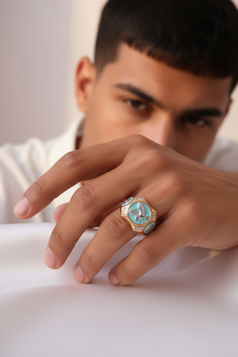 Anillo Águila modelo hombre