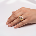 Anillo rubí seda