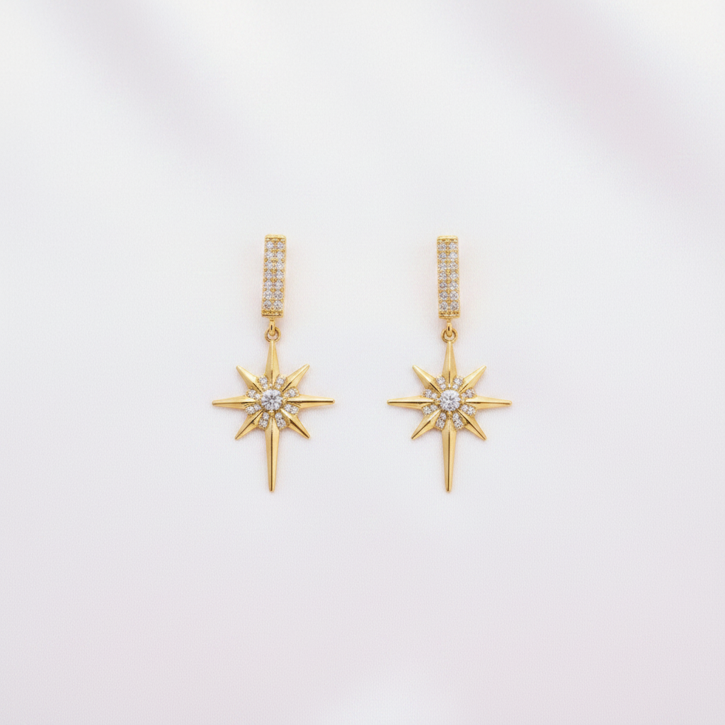 Aretes Estrella - Fondo blanco