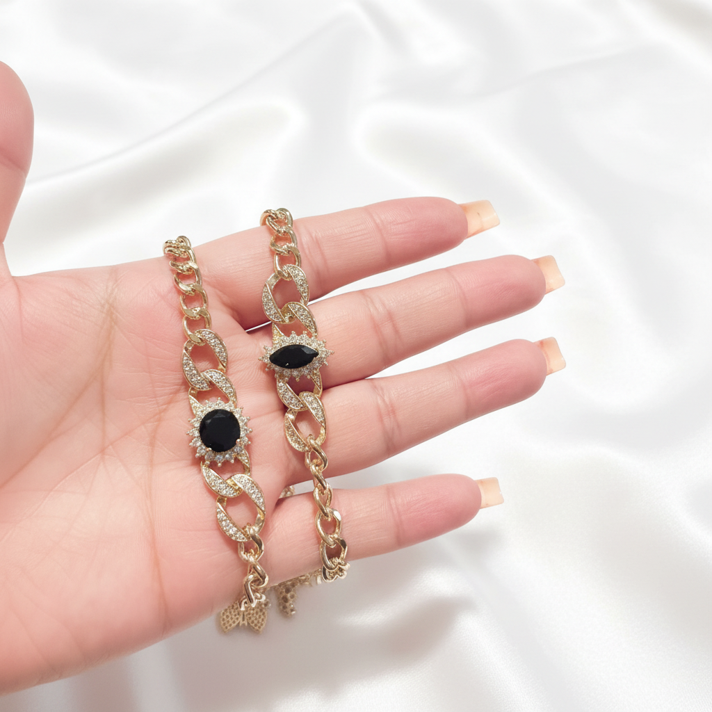 Pulsera Cubana Negra