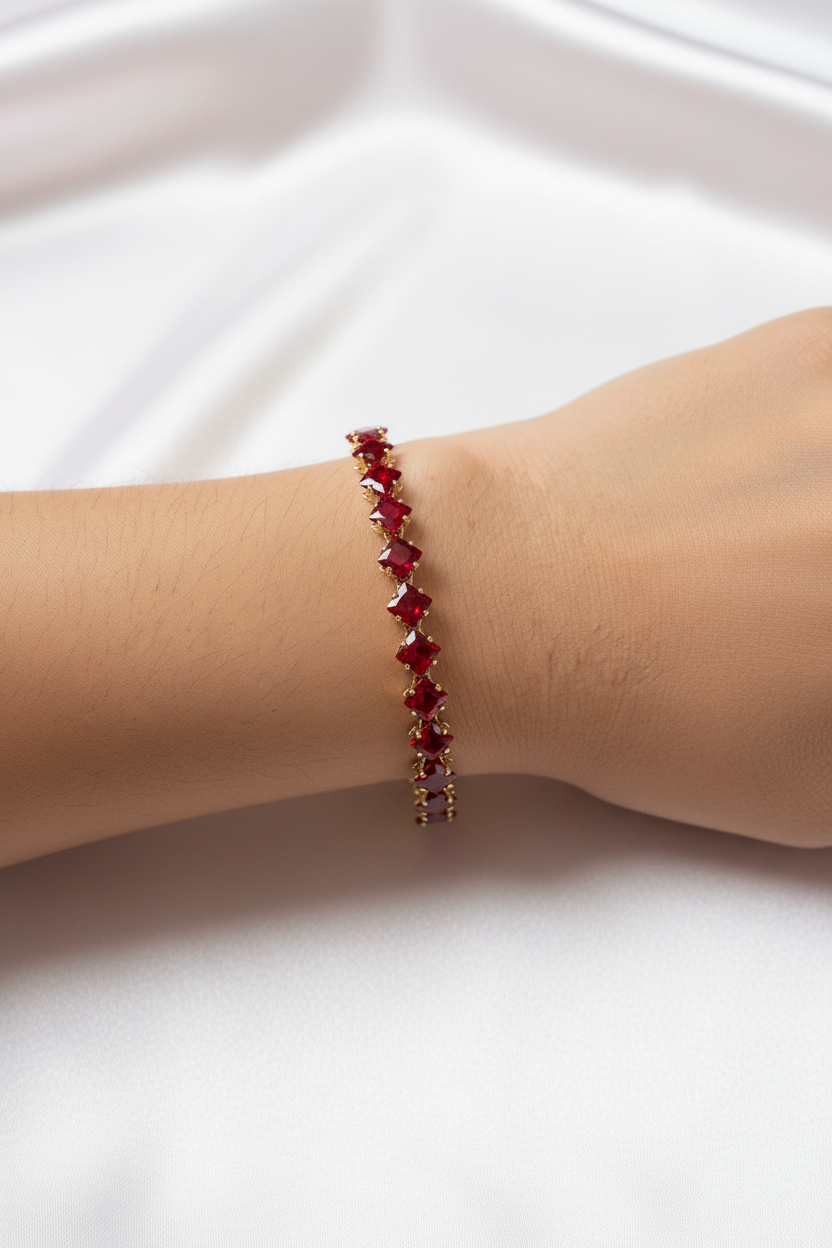 Pulsera roja modelo seda