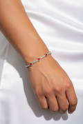 Pulsera trébol roja modelo hombre